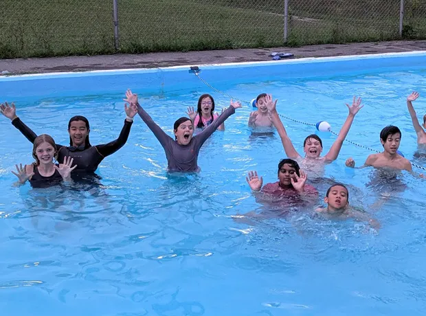In the Pool at Summer Camp